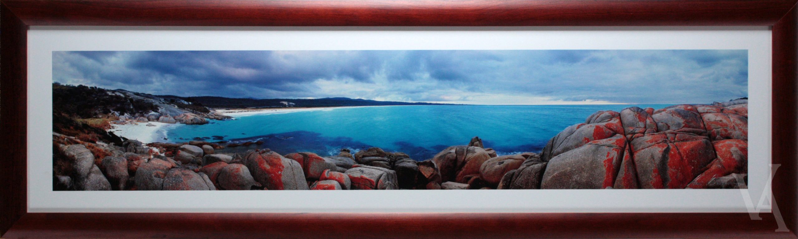Ken Duncan Photography Framed Signature Series Art Print. Bay Of Fires Panoramic Signed Photo.