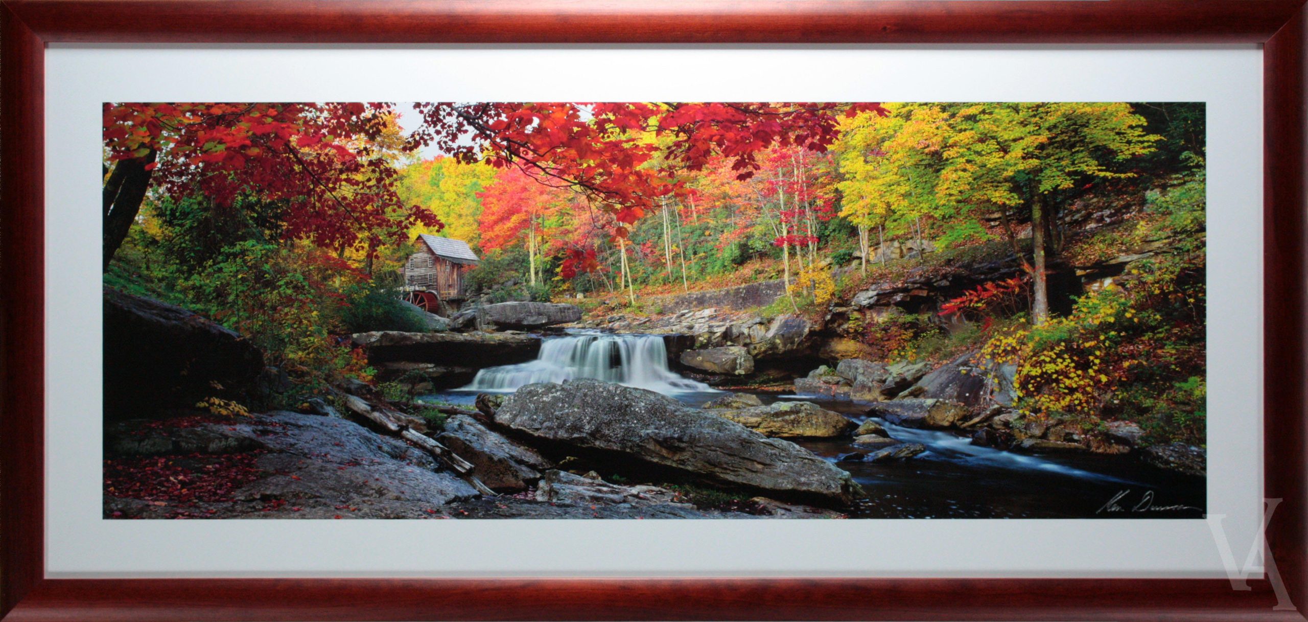 Ken Duncan Photography Framed Signature Series Art Print. Glade Creek Grist Mill Panoramic Signed Photo.