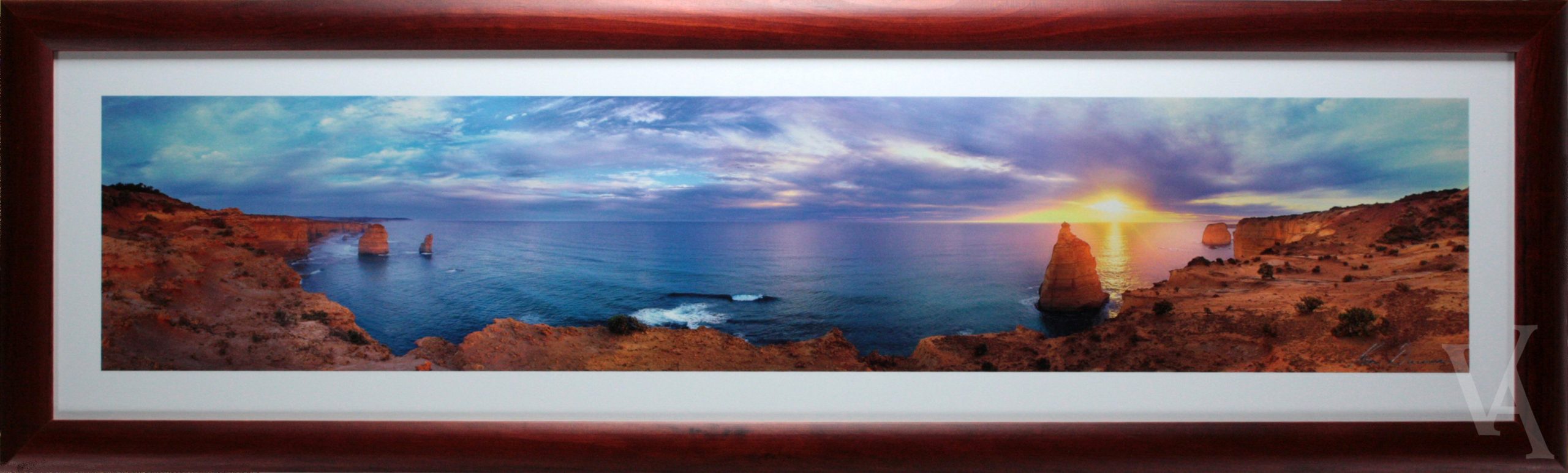 Ken Duncan Photography Framed Signature Series Art Print. Sunset 12 Apostles Panoramic Signed Photo.