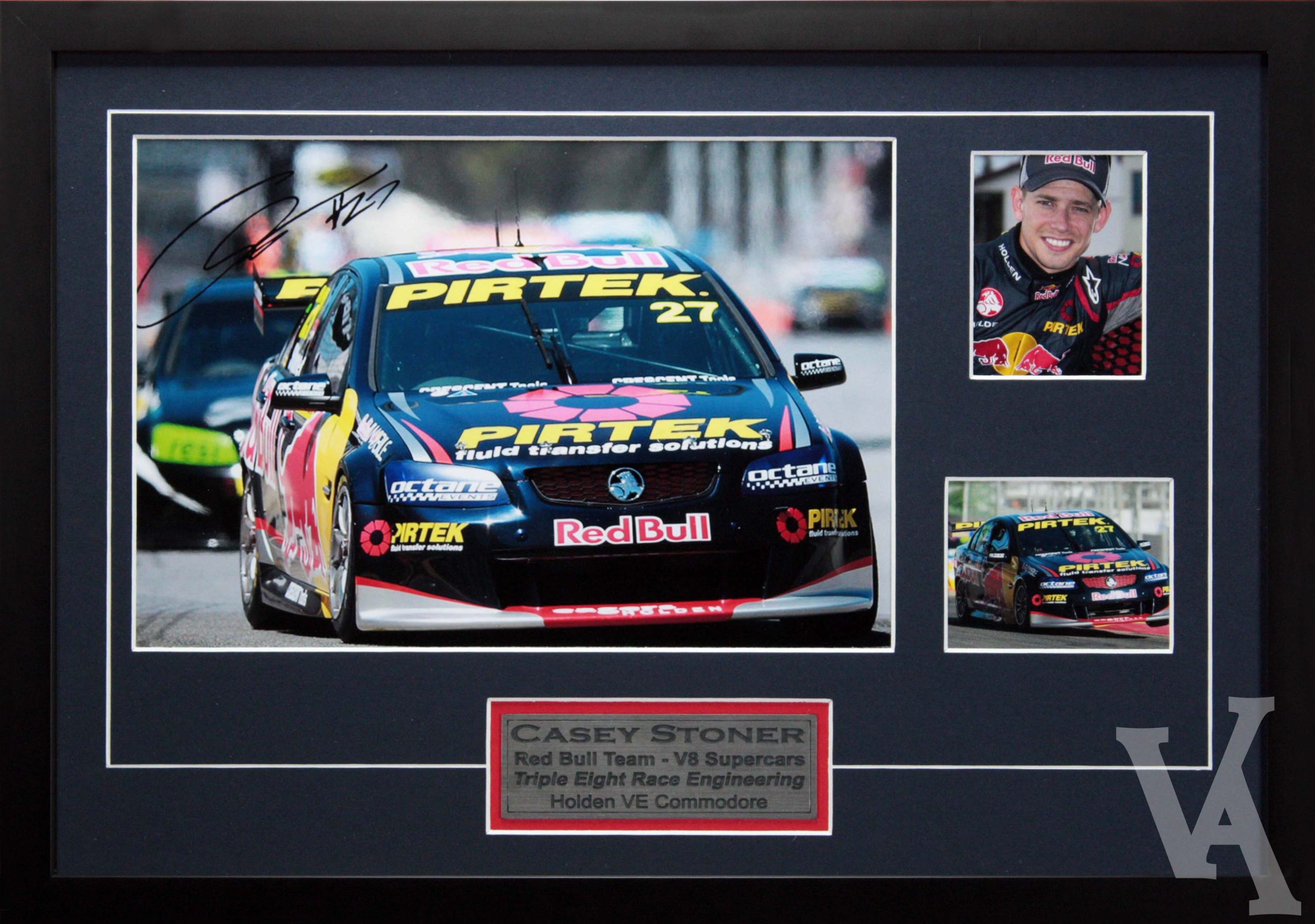 CASEY STONER PHOTOS SIGNED & FRAMED RED BULL RACING