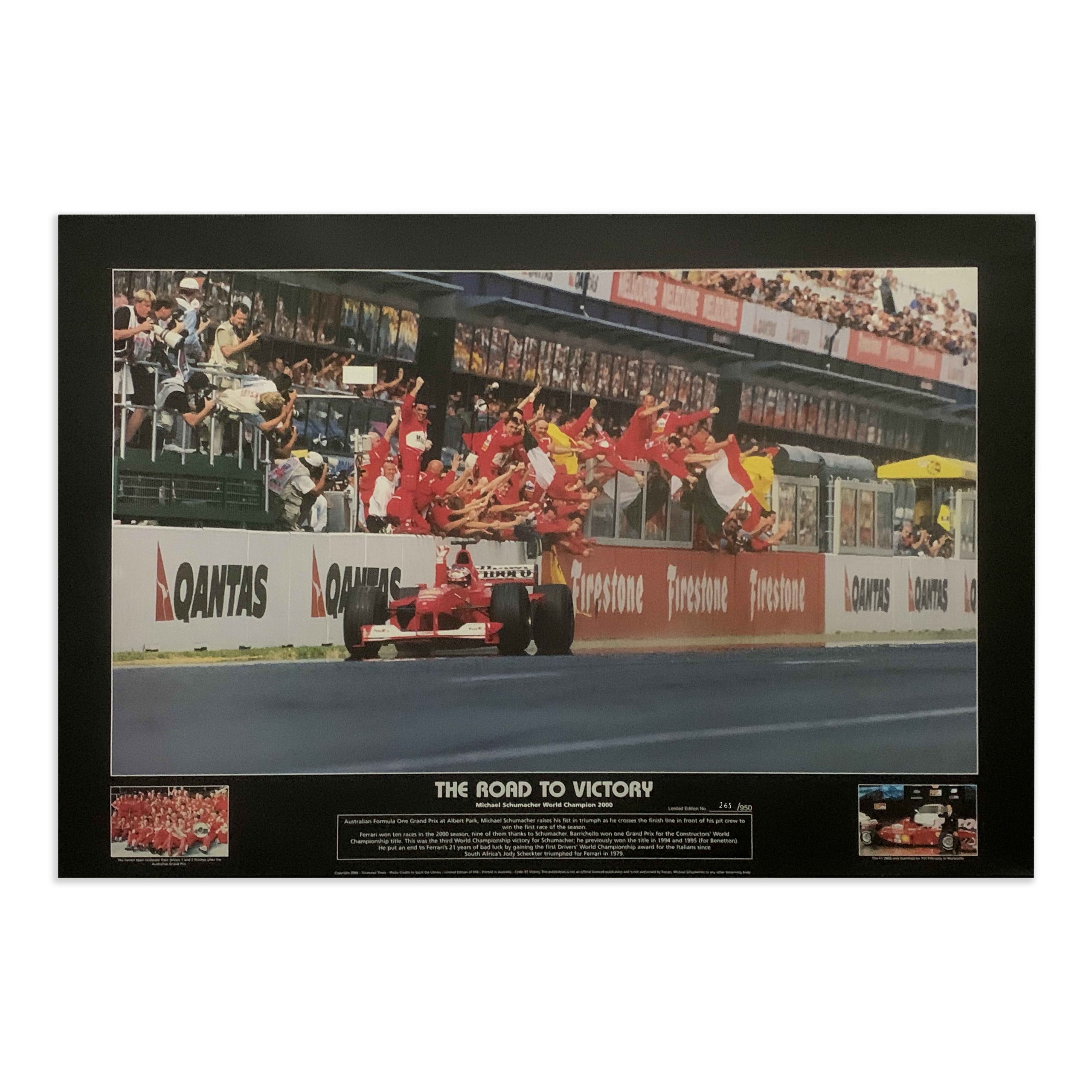 The Road to Victory Michael Schumacher Formula One Champion LIMITED EDITION Unframed